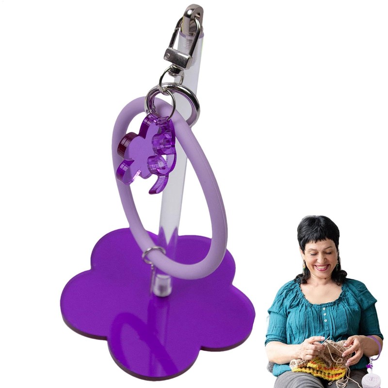 Portable Yarn Holder for Crocheting, Flower Fruit Travel Yarn Holder