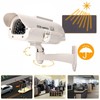 Solar Power Dummy Fake Camera Home Surveillance Simulation Waterproof Monitor