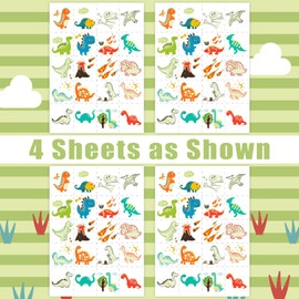 TatoYard Kids Tattoos for Goodie Bags Stuffers, Glows Temporary Tattoos Stickers for Kids Party Favors, Birthday/Toys/Games for Party Supplies Decorations (Dinosaur)