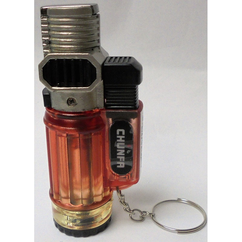 7 Eclipse Single Flame Torch Novelty Lighters, Refillable Butane Lighter,