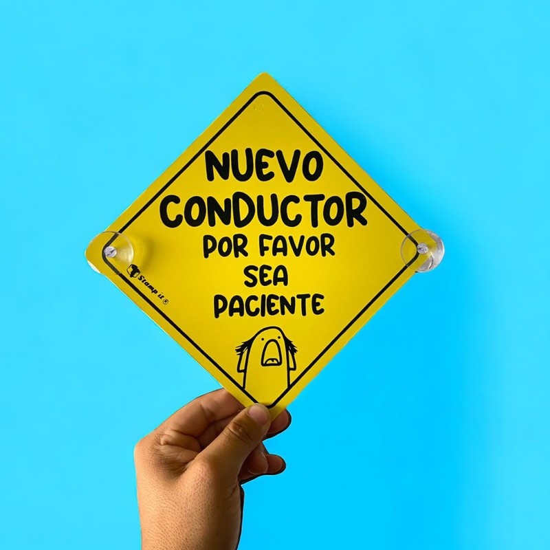 Stamp it Letrero de conductor nuevo