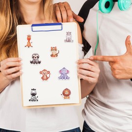 XLIUAX 500 Pcs Cute Animal Stickers, Forest Jungle Animal Decal Reward Sticker Incentives Motivational Stickers Envelope Seals for Craft Laptop Water Bottle Skateboard