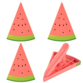 CAIRIAC - Clips de toalla de playa estilo sandía, bonitos clips para silla de piscina para toallas, soportes para toallas de playa para sillas de descanso, paquete de 4 pinzas grandes de plástico para