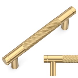 Amerdeco Pack of 10 Champagne Bronze Cabinet Handles 96 mm Hole Spacing, Aluminium Handles for Kitchen Cabinets & Furniture Handles for Drawers