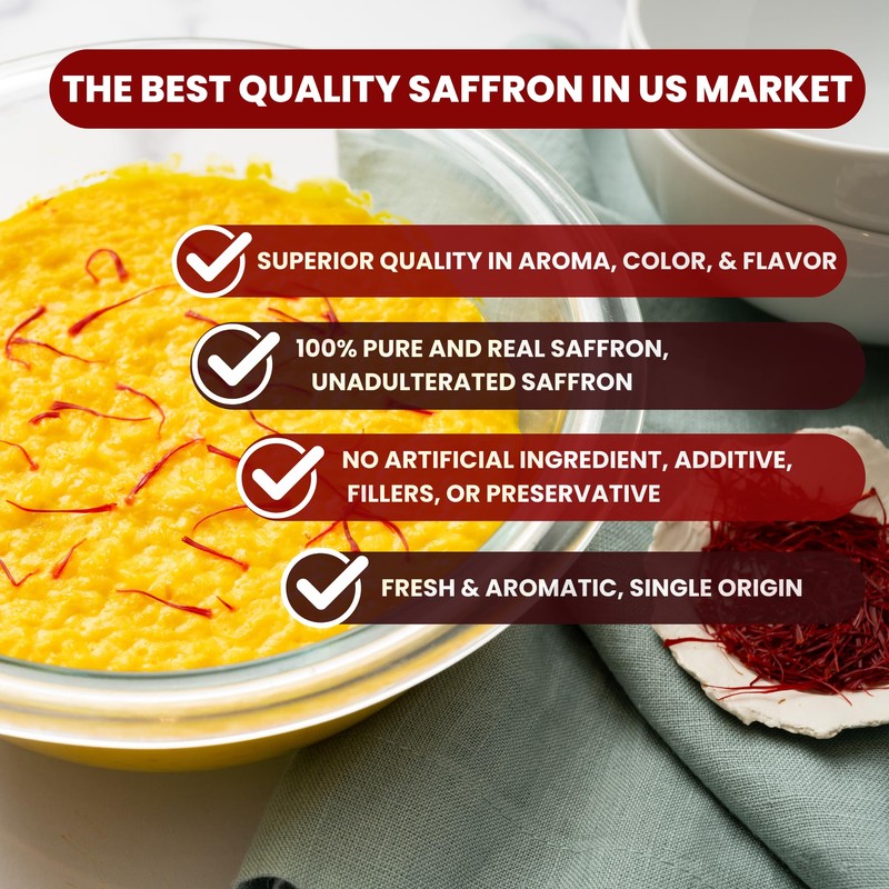 Heray Saffron, Premium Afghani Safron Threads (Super Negin Quality A+)