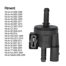 Aoutecen Solenoid Valve Flush Valve 06E906517A / 0280142431 Compatible with A3 A8 RS4 RS5 S5 S6 S8