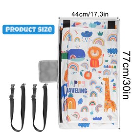 Rongxze Aeroplane Seat Extension Children, 79 x 44 cm, Foldable Children's Aeroplane Footrest with Storage Bag, Portable Foot Hammock Aeroplane for Children, Short Trip Aeroplane Travel Accessories