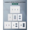TREEWELL 2-Pack Combo Toggle/Decorator Light Switch Cover Plate, Pearls Decorative