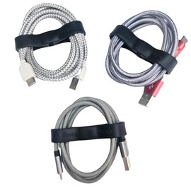 Snap Wrap | Organizador de cables magnéticos de silicona, paquete de 6 bandas de gestión de cables y cables flexibles para el hogar, la oficina y los viajes, almacenamiento de cables ordenados