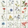 IVN Botanical Wildflower Peel and Stick Floor Tiles 12x12 Inch
