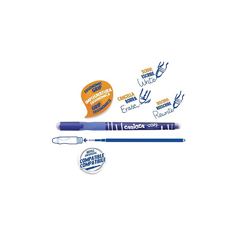 OOPS Refill Pack | Set of Erasable Pens With Cap,
