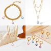 Stiesy 10Pcs 10 Colors Teardrop Charms Gradient Water Droplet Glass