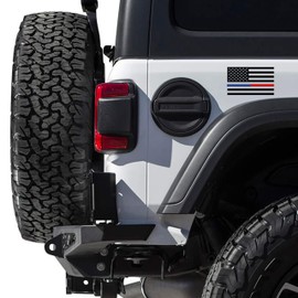 THE WAVY FLAG Thin Blue Red Line US Flag Decal Police Fire Fighter Support Sticker for Cars and Trucks