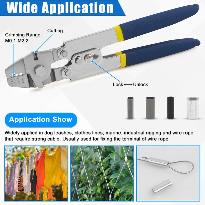 JSHANMEI Fishing Crimping Tool Heavy Duty Crimper Pliers with Crimp