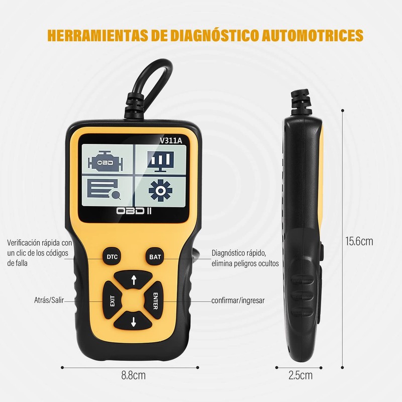 Escáner de Coche SEASKY OBD2 Escáner de Coche Escáner de
