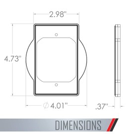 TayMac PRBA400G Plastic Round Box Adapter, Gray