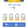 HZSY Padlocks Keyed Alike, Pack of 24, Laminated Steel Keyed