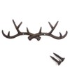 KiaoTime l Vintage 14" Rustic Cast Iron Deer Antlers Wall