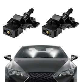 QQWD 2PCS Front Windshield Washer Nozzles Kit Compatible with Toyota Highlander 2007-2023 Tundra Corolla Camry RAV4 4Runner Prius Sequoia Le-xus Wiper Water Spray Jets Replaces OEM 85381-12300