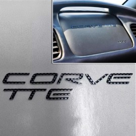 Advanced Trims Carbon C5 Corvette Dash Plastic Lettering 1997 - 2004 Base & Z06 NOT VINYL