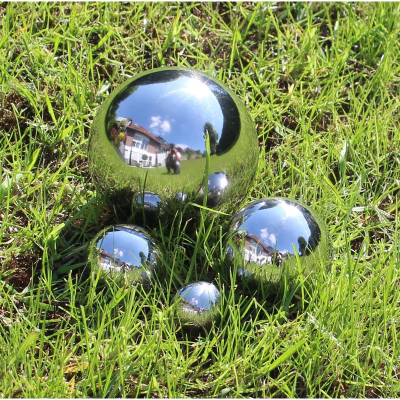 Stainless Steel Decorative Ball Silver Garden Decoration Rose Ball Flower