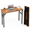 TEMI Small Computer Desk Folding Table - 35.8" Foldable Office