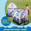 JOYIN White Rocket Ship Pop up Play Tent with Tunnel