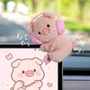 COGEEK Cute Pig Car Dashboard Decor, Soft Plush Car Screen