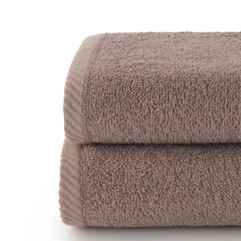 Top Towel - Plus - Large Bath Towels - Bathroom Towels - 2 Hand or Sink Towels - 50 x 100 cm - 100% Cotton - Mink
