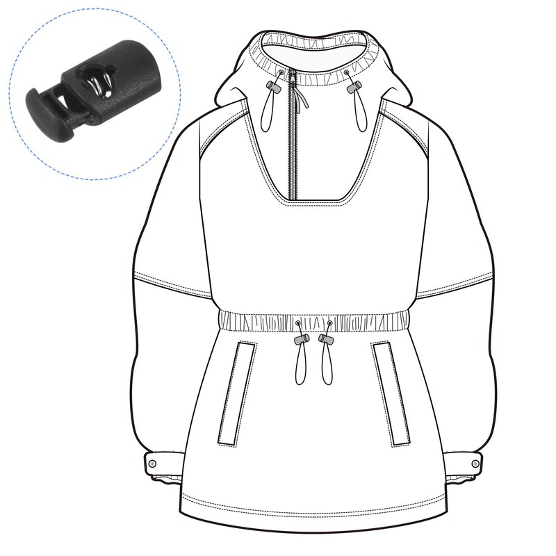 [METALLIXITY] 10pcs Plastic Cord Lock, Cord Stopper, 0.16 inch (4
