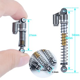 RCLIONS RC Shocks 48mm Adjustable Absorber Damper for 1:24th Axial SCX24 AXI90081 Deadbolt AXI00001 AXI00002 JLU CRC RC Crawler Car Upgrades