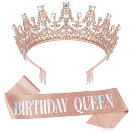 Birthday Girl Sash Rhinestone Tiara Kit, Birthday Sash Rhinestone Birthday Crown