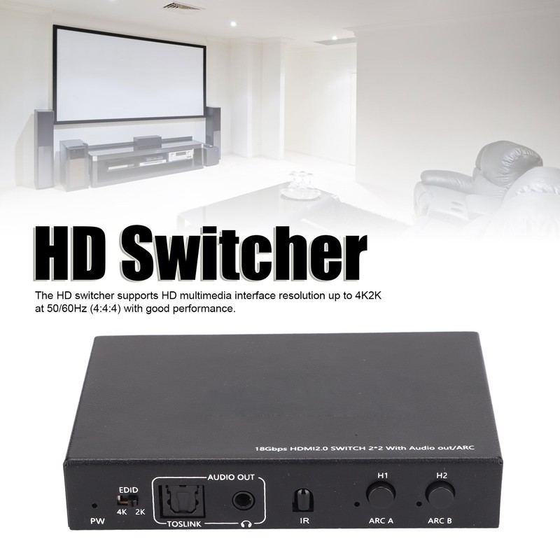 HD Switcher 4K 2K At 50/60Hz Multifunctional High Resolution HD