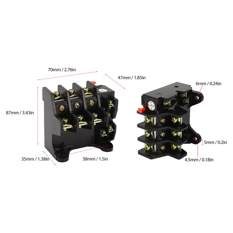 AC400V 20‑32A Thermal Overload Relay Phase Failure Protection Temperature Compensation