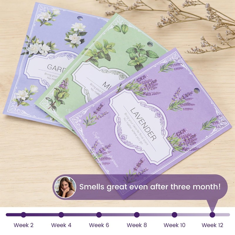 Vanilla Sachets for Drawers and Closets - 12 Pack Long