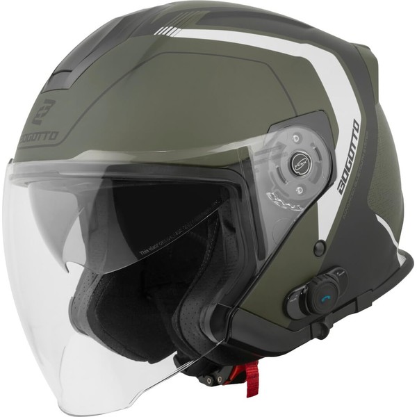 Bogotto H586 BT Illus Bluetooth Jet Helmet, Matte Black /