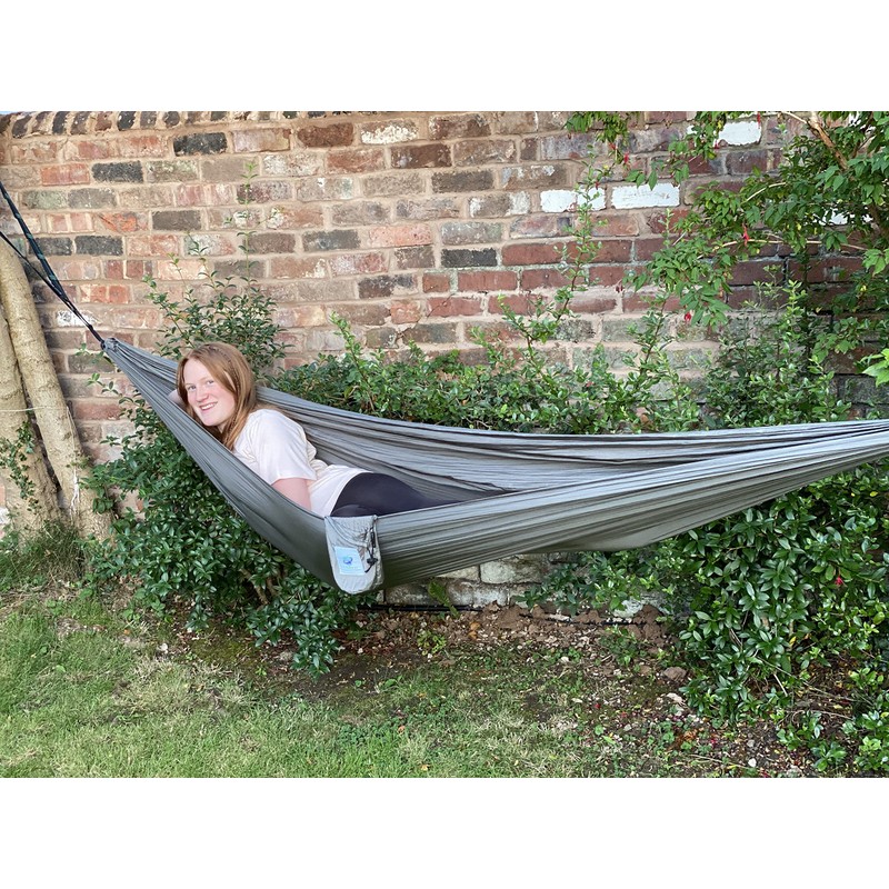 Wild Earth Lightweight Single Hammock in Dark grey Nylon