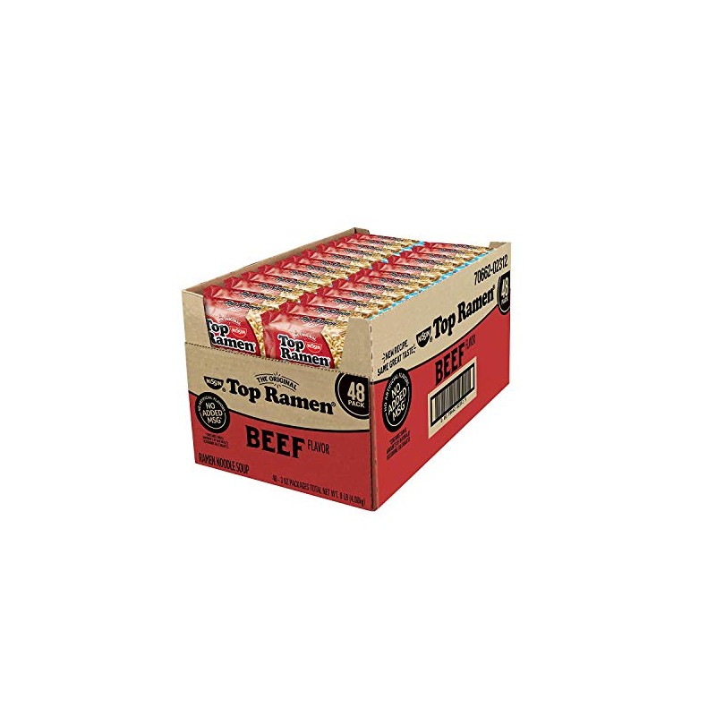 Nissin Top Ramen Beef Flavor Ramen Noodle Soup 3 Oz