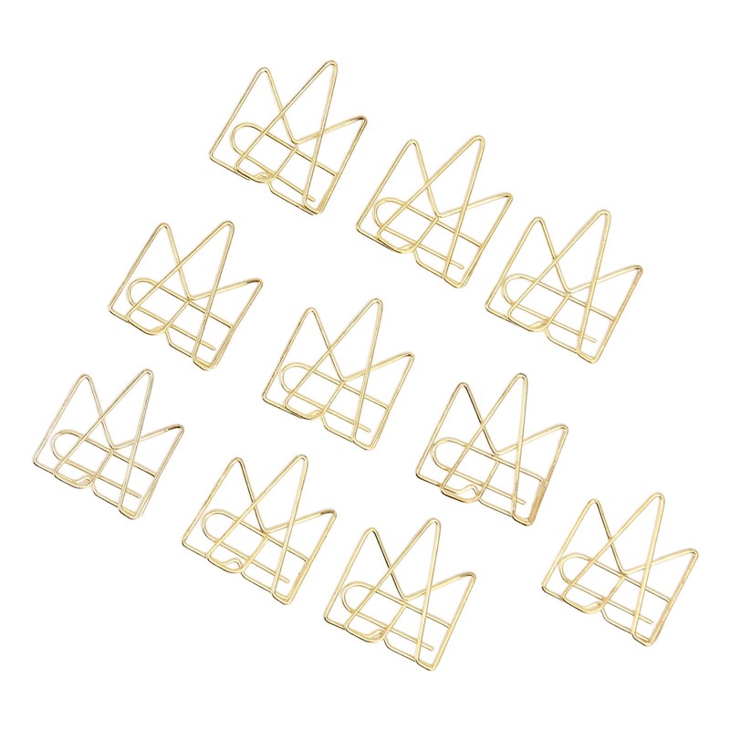 100PCS Metal Crown Paper Clips Multifunctional Rustproof Electroplating Process Prevent