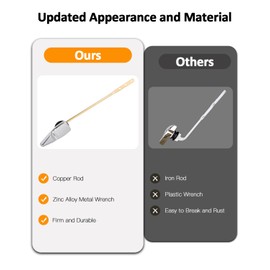 Toilet Handle Replacement Kit, 702 Universal Toilet Flush Handle, Zinc Alloy Toilet Tank Trip Lever with H2 Brass Arm Front-Mount Compatible with American Standard, Mansfield Toilet, Silver