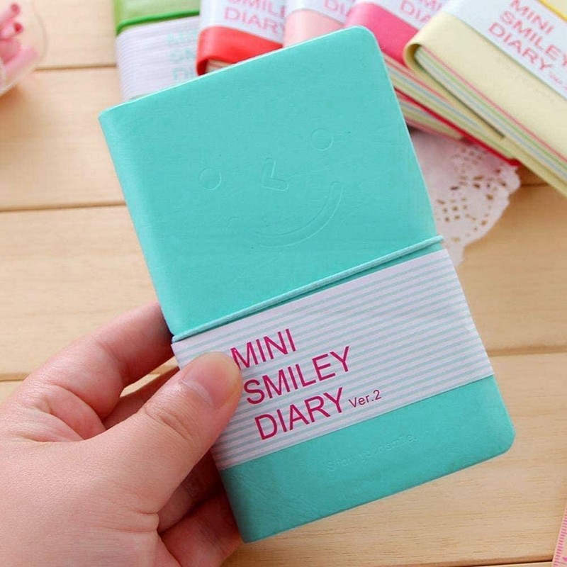 2 Pcs Mini Notebook, Mini Diary 2 Colors Pocket Notebook