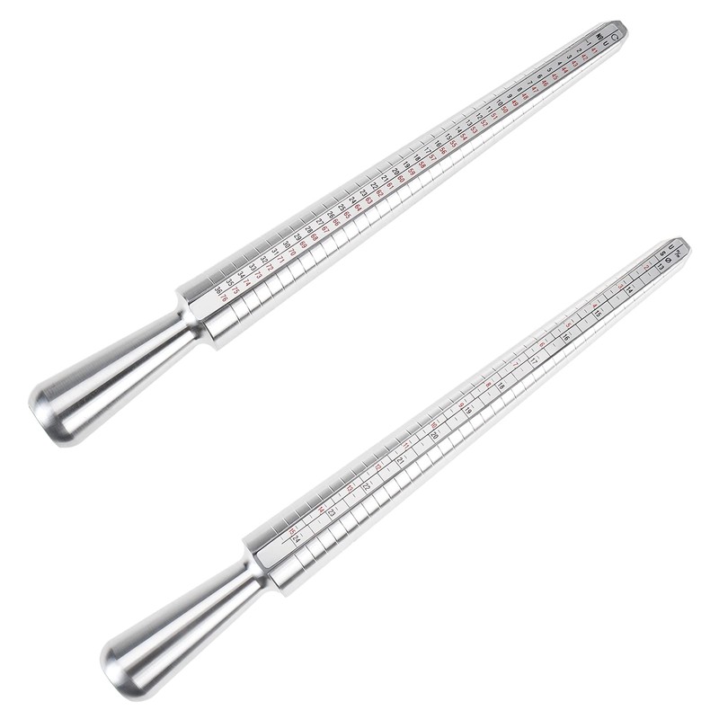 Jewelry Ring Mandrel Sizer Gauge Tools Set, Stainless Steel Ring