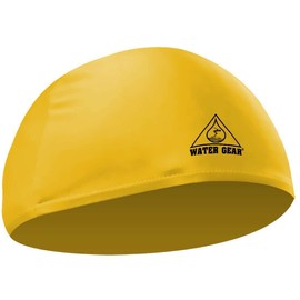 Water Gear Synthetic Fiber Swim Cap - Comfortable and Durable Swimming Cap Keeps Short or Long Hair Dry During Competitive and Recreational Pool Time - One Size Fits Adults Men Women and Kids