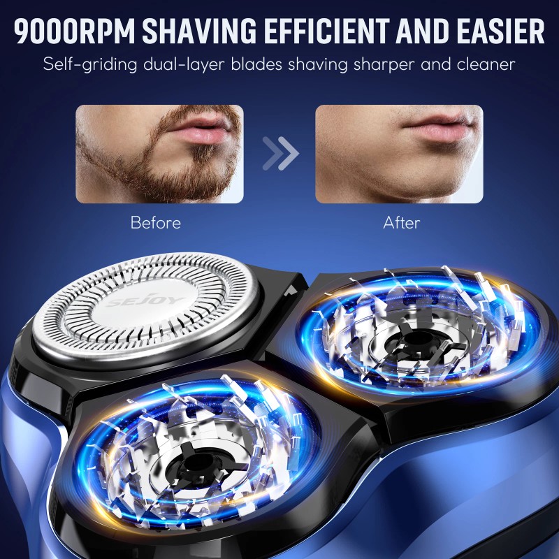 SEJOY Electric Shaver Replacement Head Rotary Blade fit TXD-BLASTO1-BL