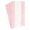 Caspari Bandol Stripe Paper Guest Towel Napkins in Petal Pink,