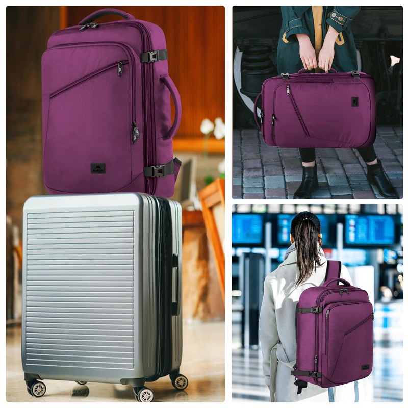 MATEIN Carry on Backpack for Women, 27L Flight Approved Backpack