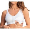 Jarseila Women's Sports Bra Front Open Bra Wireless Push Up