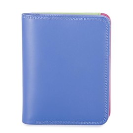 mywalit Medium Leather Zip Wallet | 3 Card Slots | ID Window & Note Section | Coin Pockets & Pen | Blue | Stylish & Compact Accessory for Men & Women | Perfect for Everyday Use