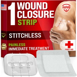 Emergency Wound Closure Strip - Laceration Closure Kit - Stitchless & Easy to Use - Butterfly Bandage