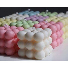 Brighter Sky Bubble Candle, Natural Premium Soy Wax, Beige, French Vanilla, Aesthetics, Gift for Her, Home Decoration